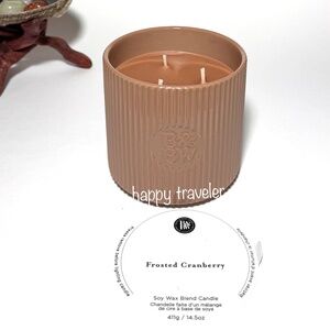 FROSTED CRANBERRY 3 Wick Candle